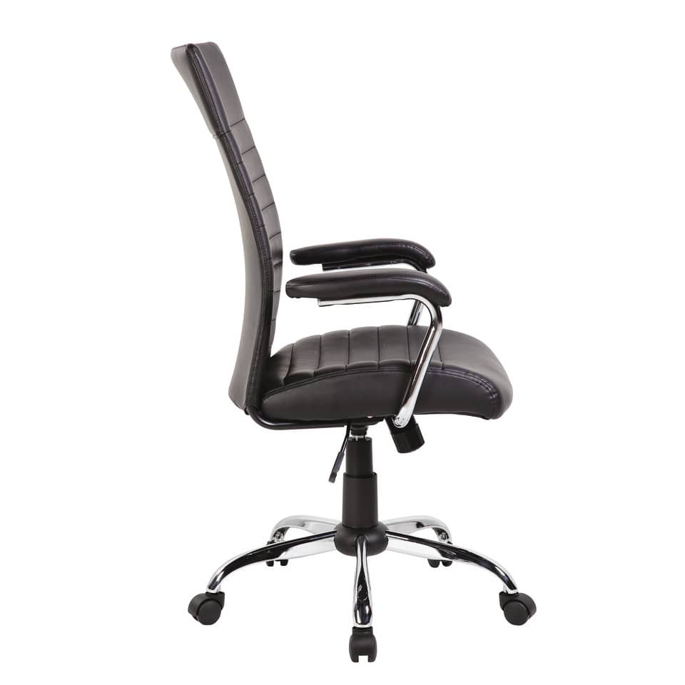Seduta semi-direzionale nera ecopelle con braccioli Office Products Ibiza 23023381-05 - Image 3