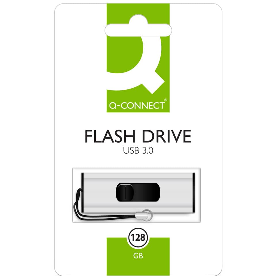 Penna USB 3.0 in blister Q-Connect con capacità 128 GB argento KF16375 - Image 4