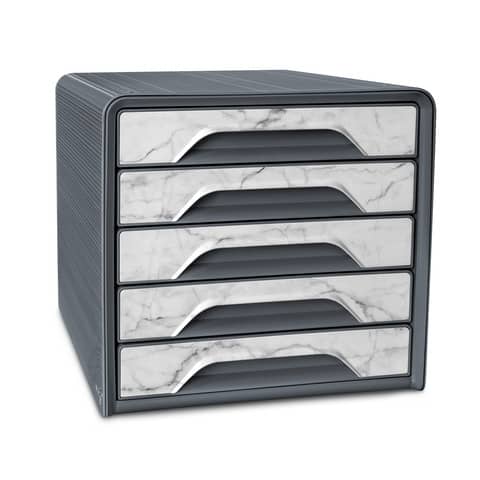 Cassettiera a 5 cassetti Cep 360x288xH.270 mm marmo grigio 1071111611