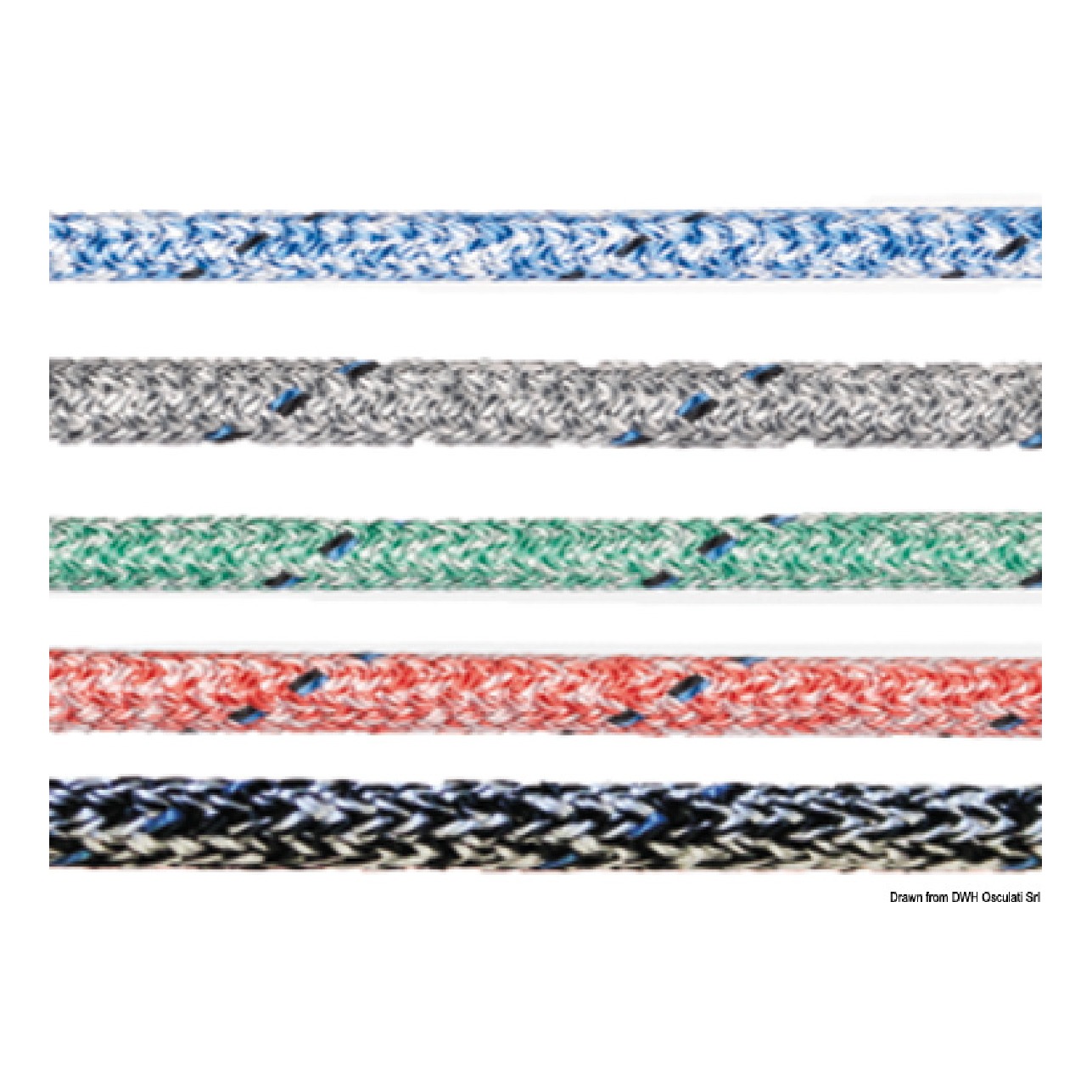 Marlow Cima Doublebraid marble color verde 6 mm - 1 Bobina da 200 metri