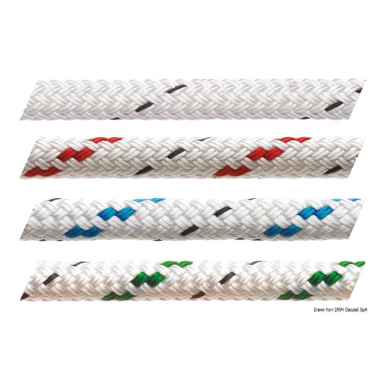 Marlow Cima Doublebraid con segnalino verde 6 mm - 1 Bobina da 200 metri