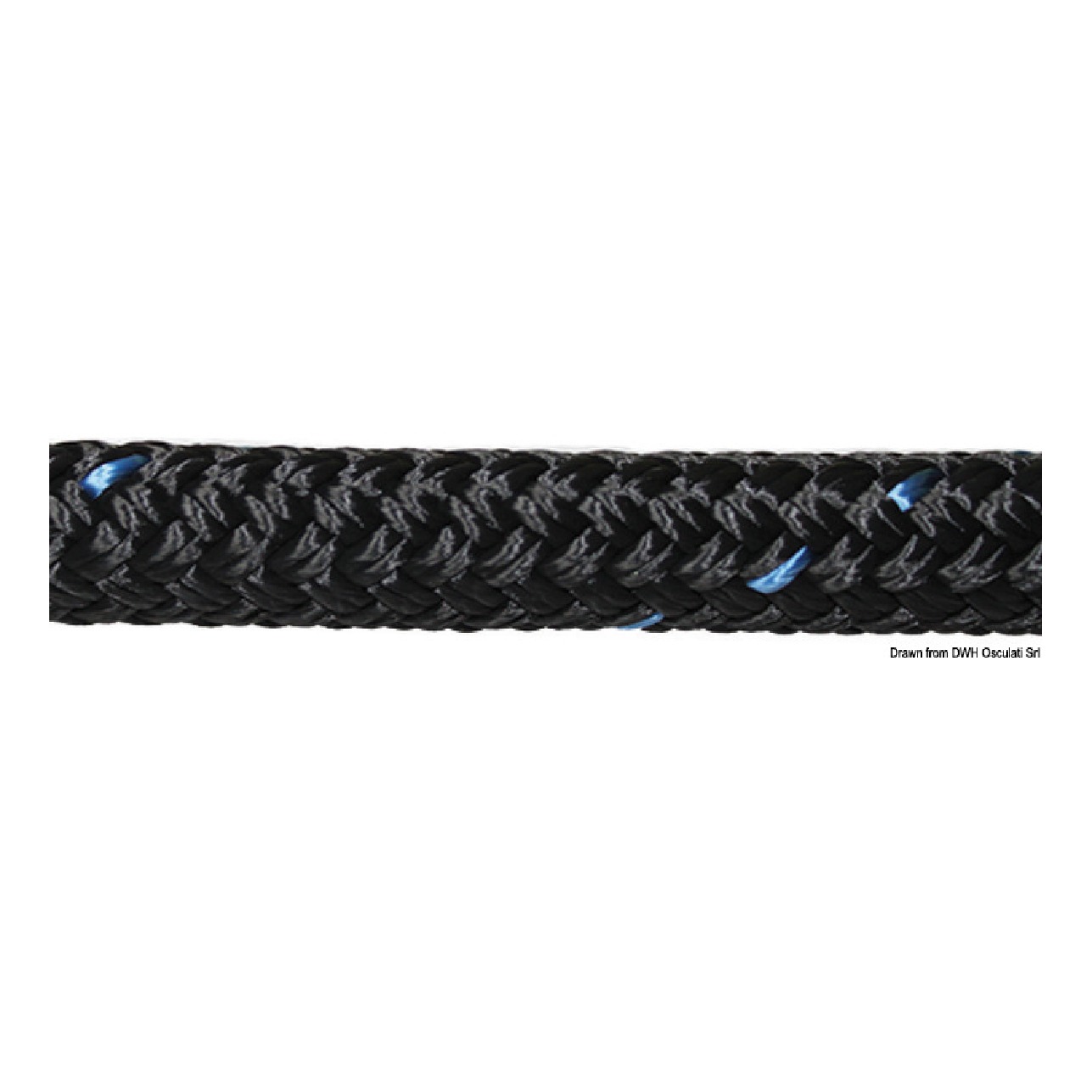 Marlow Cima da ormeggio Blue Ocean 14mm - 9m nera
