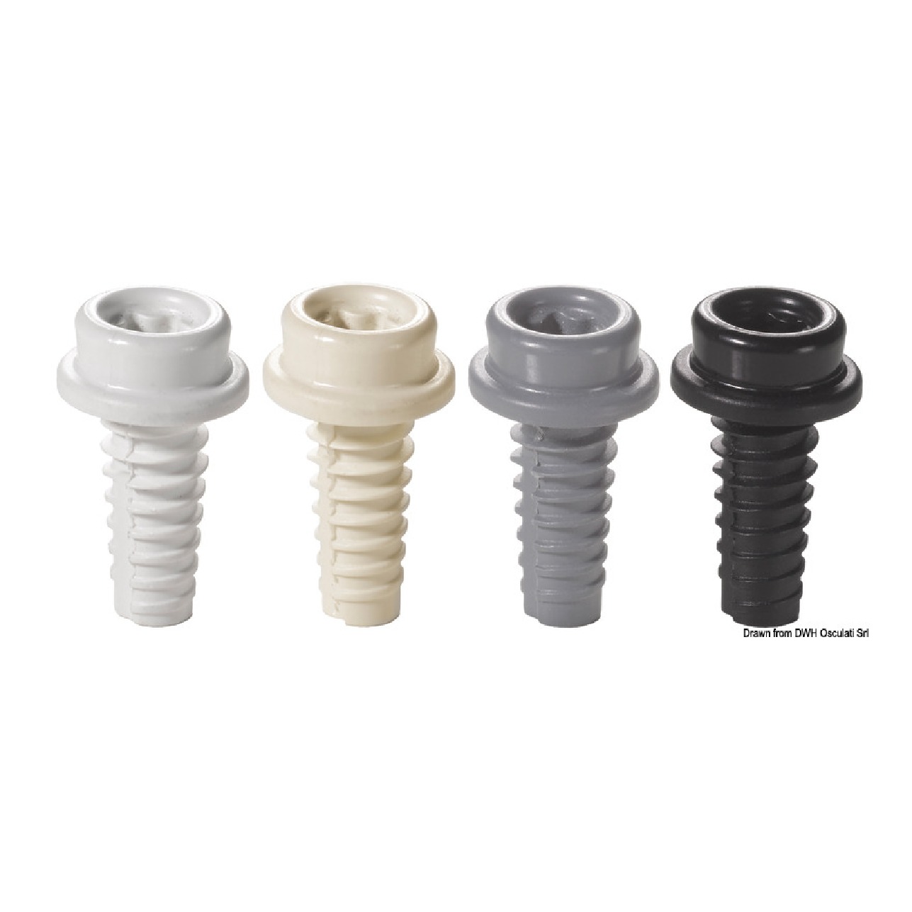 Caf Bottone universale in composito CAF-COMPO Bianco-Crema 100 pz