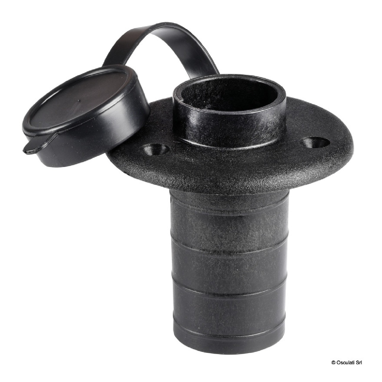 Osculati Basetta plastica nera incasso piano 2 contatti