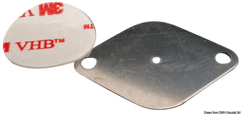 Foam Anchor Piastrina inox magnetico adesiva 45x30 mm