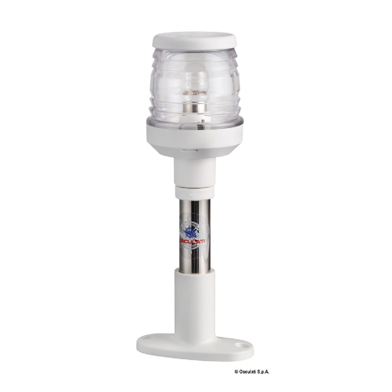 Osculati Asta con fanale bianco 20 cm