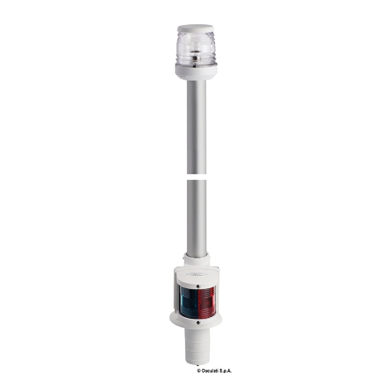Osculati Asta 100 cm 360 e rosso/verde ad incasso bianco
