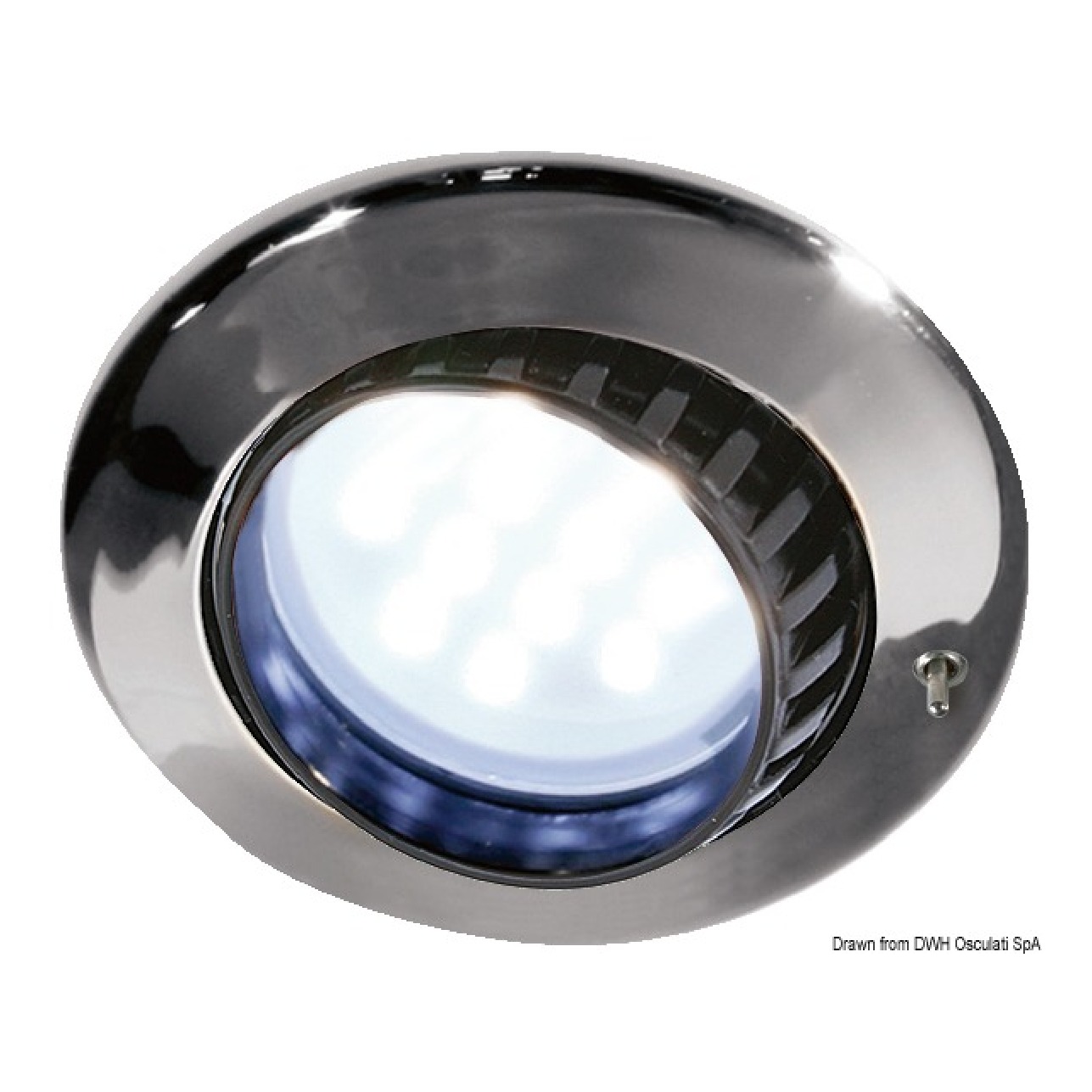 Batsystem Plafoniera Comet 9 LED ABS cromato con interruttore