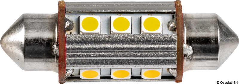 Osculati 2 Lampadine LED a siluro 39 mm 3000 K 2W