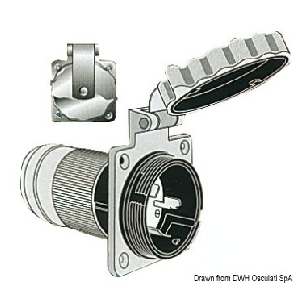 Marinco Presa inox tripolare 4 fili