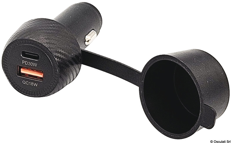 Osculati Adattatore presa corrente USB A+C con cappuccio