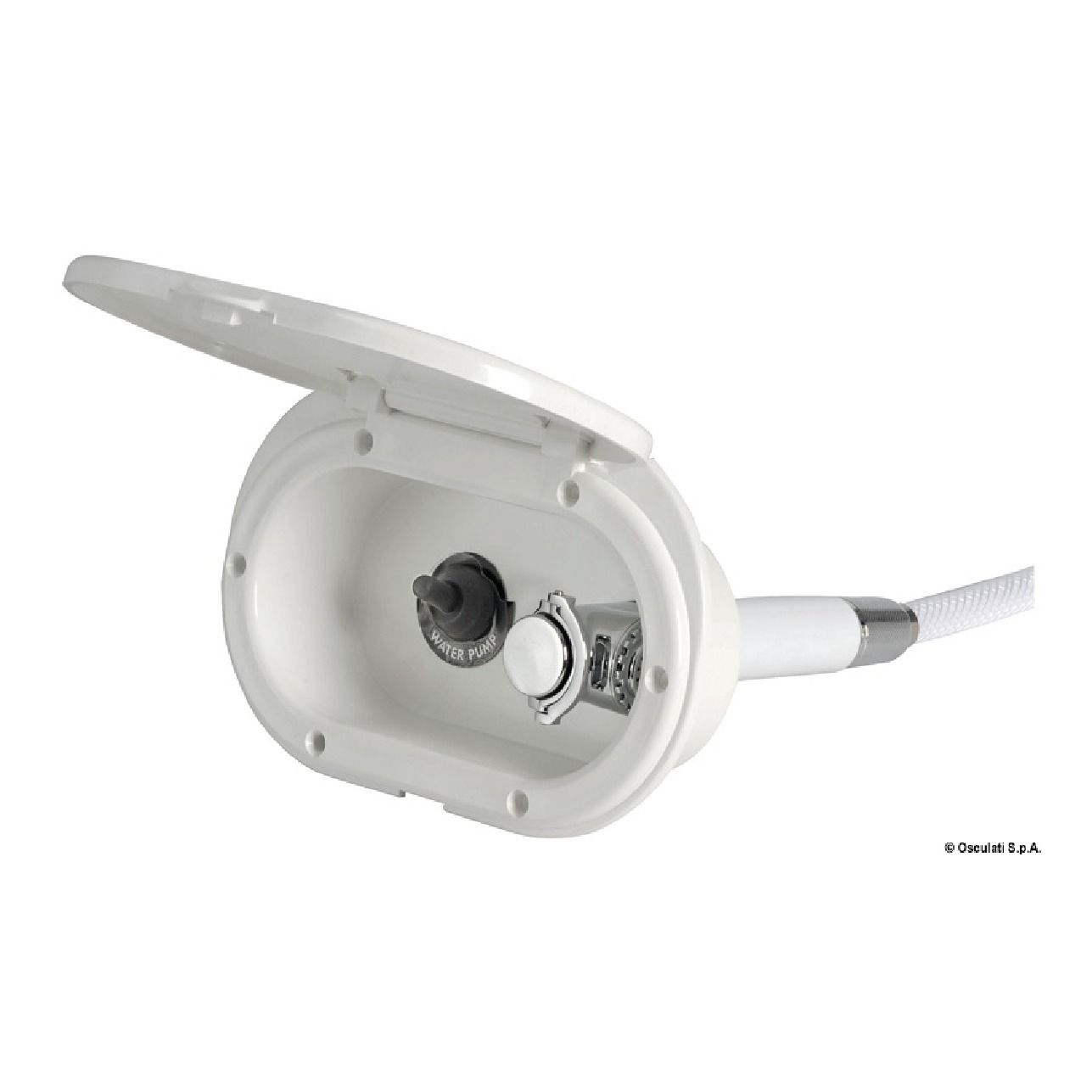 Osculati Box doccia con interruttore tubo PVC 2,5 m