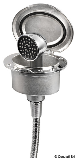 Osculati Box Elissa inox con doccia tubo Nylon 4 m