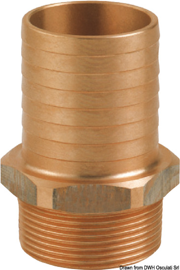 Guidi Portagomma maschio in bronzo 1/4 pollice x 10