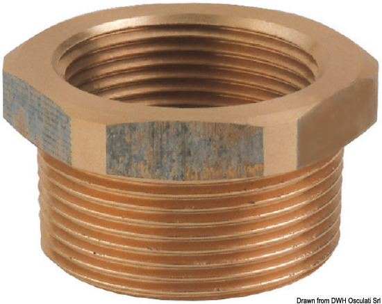 Guidi Riduzione in bronzo Maschio-Femmina da 1/2 pollice x 3/8 pollice