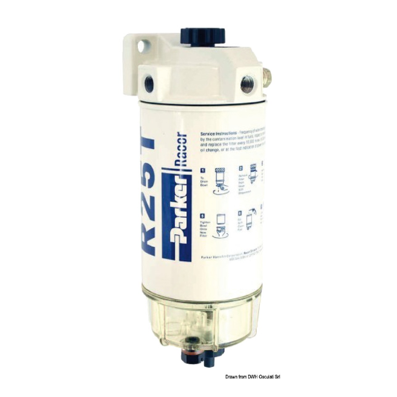 Incofin Filtro separatore acqua/carburante Racor 170 l/h