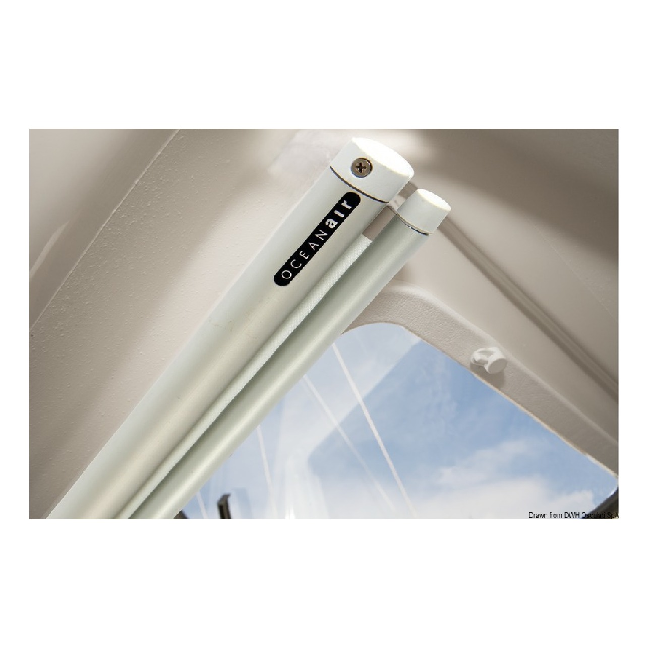 OceanAir Tenda avvolgibile 380 x 280 mm cassetta rullo bianca