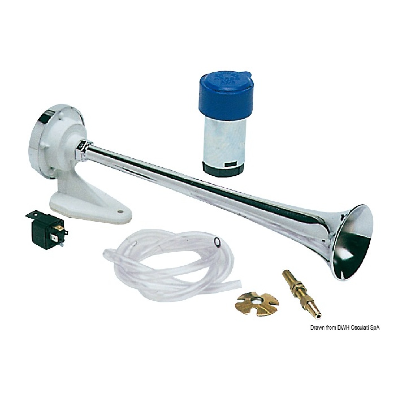 Marco Tromba con compressore 24 V cromato