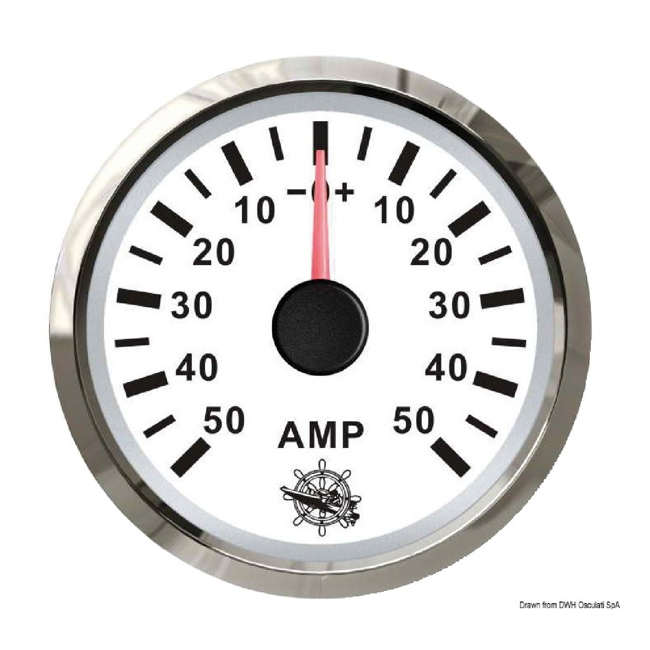 Osculati Amperometro con shunt 50 A bianco/lucida