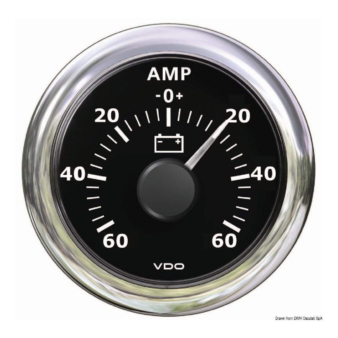 VDO Marine Amperometro -60 A +60 A nero