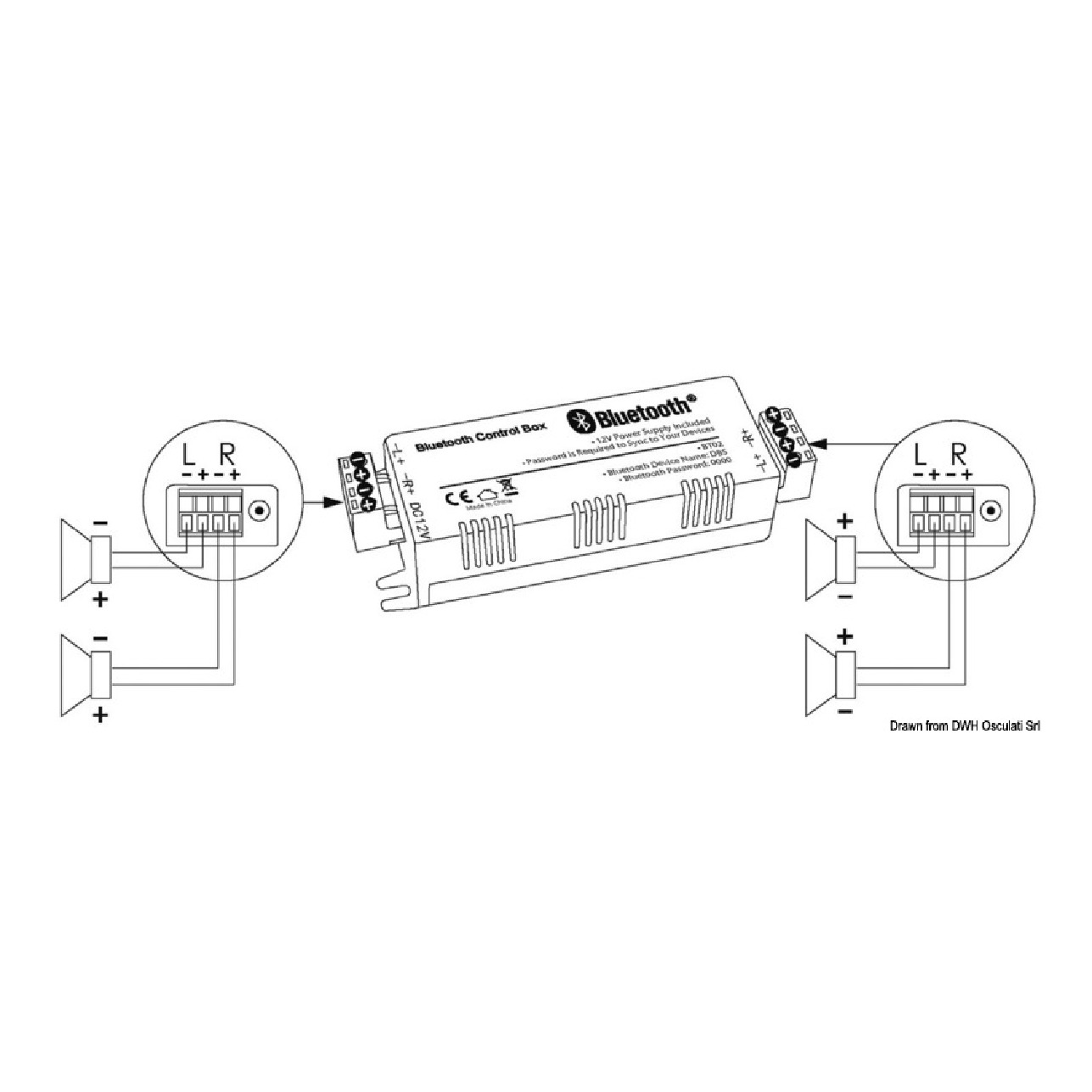 Osculati Amplificatore Bluetooth 4 canali