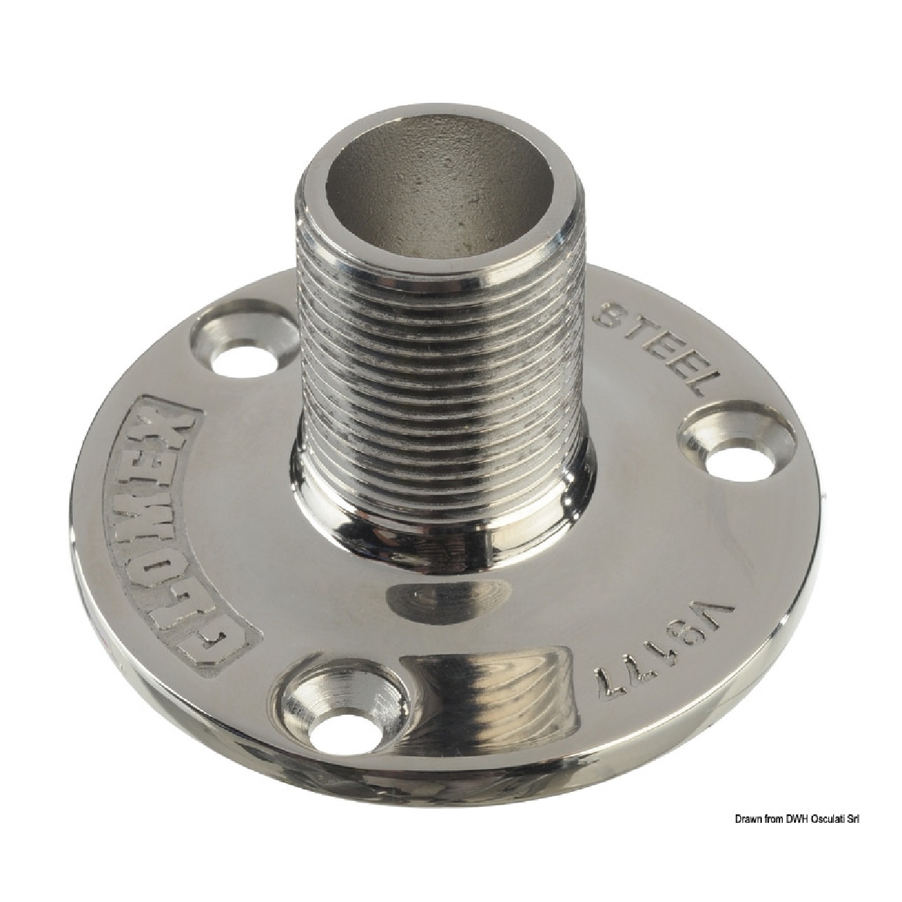 Glomex Base tonda inox 98 mm
