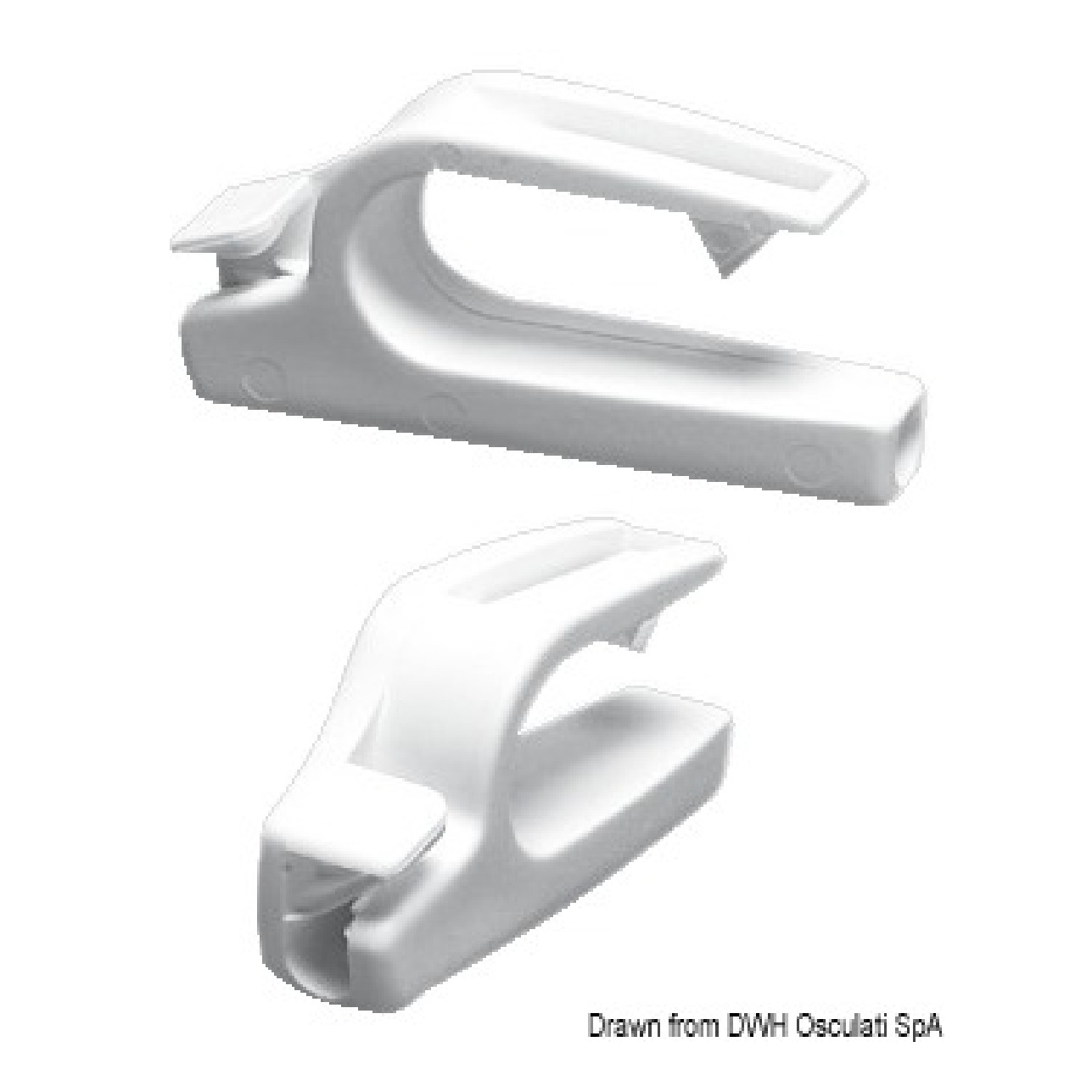 Osculati Agganci parabordi Fend Fix per tubo 20/25 mm 33.108.02 - 1 Coppia