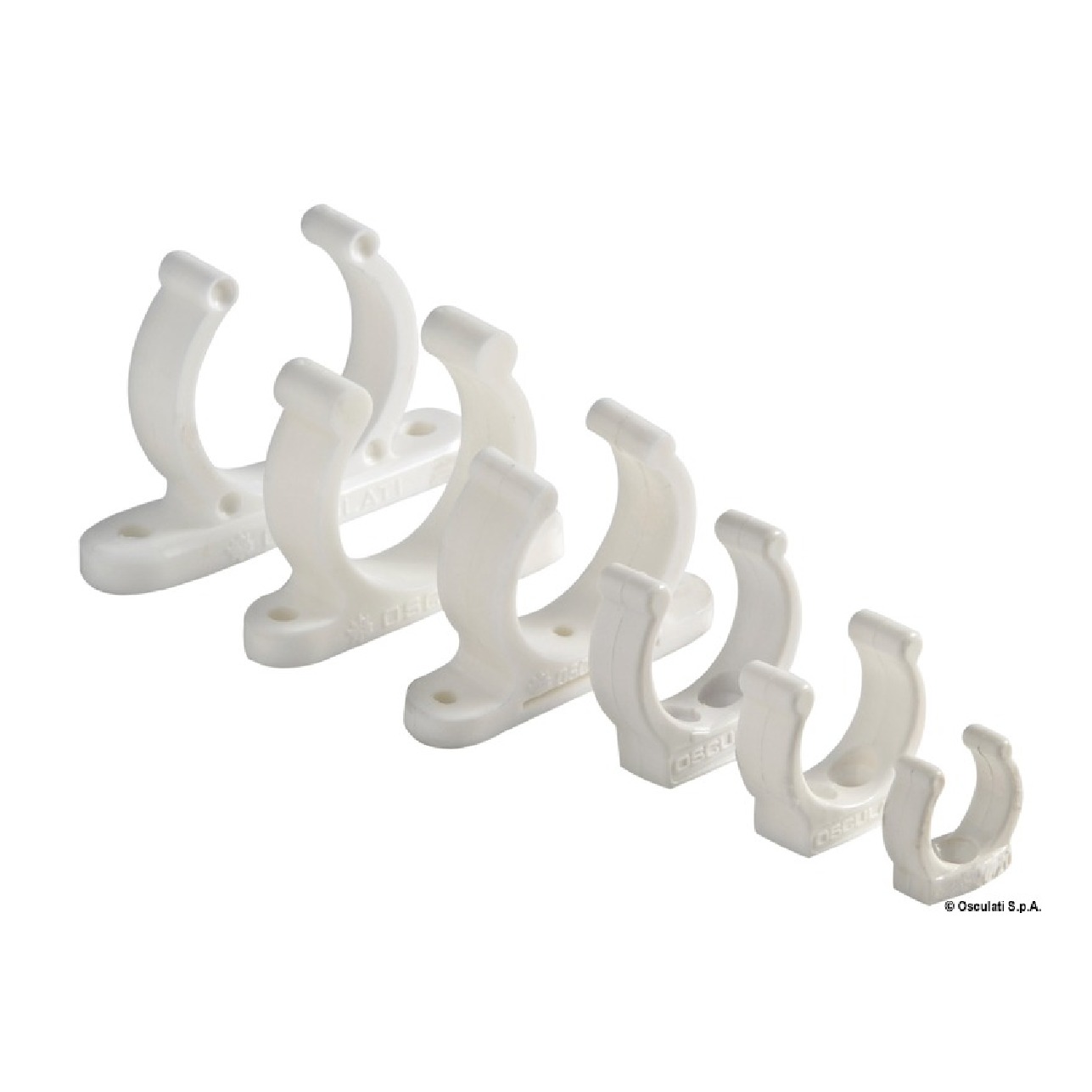 Lofrans Clip bianca plastica pesante 40 mm - 1 confezione da 10 pezzi