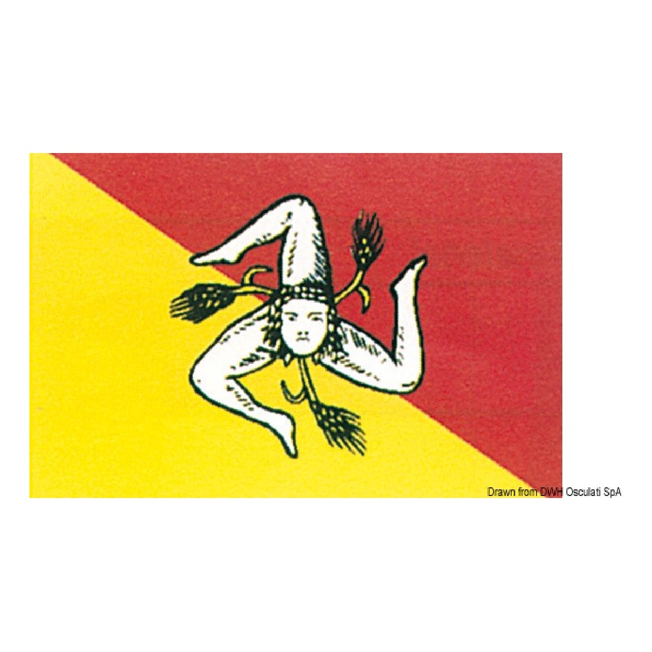 Osculati Bandiera Sicilia 30 x 45 cm