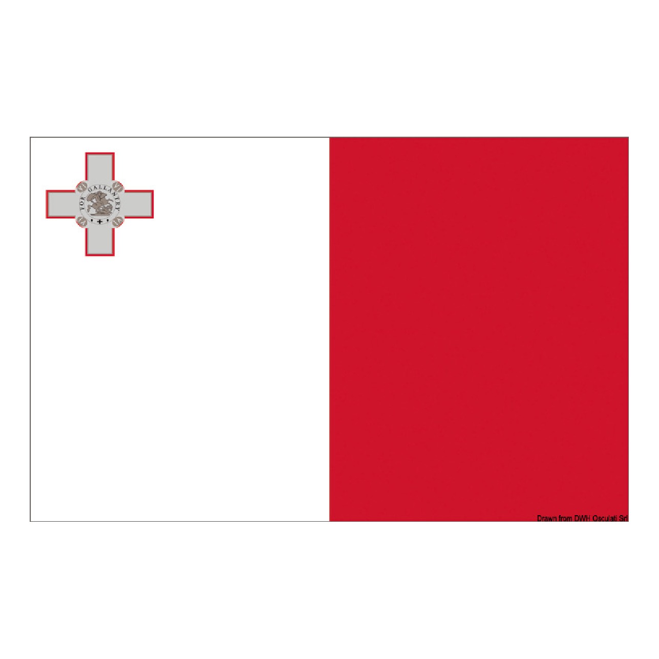 Osculati Bandiera Malta 20 x 30 cm