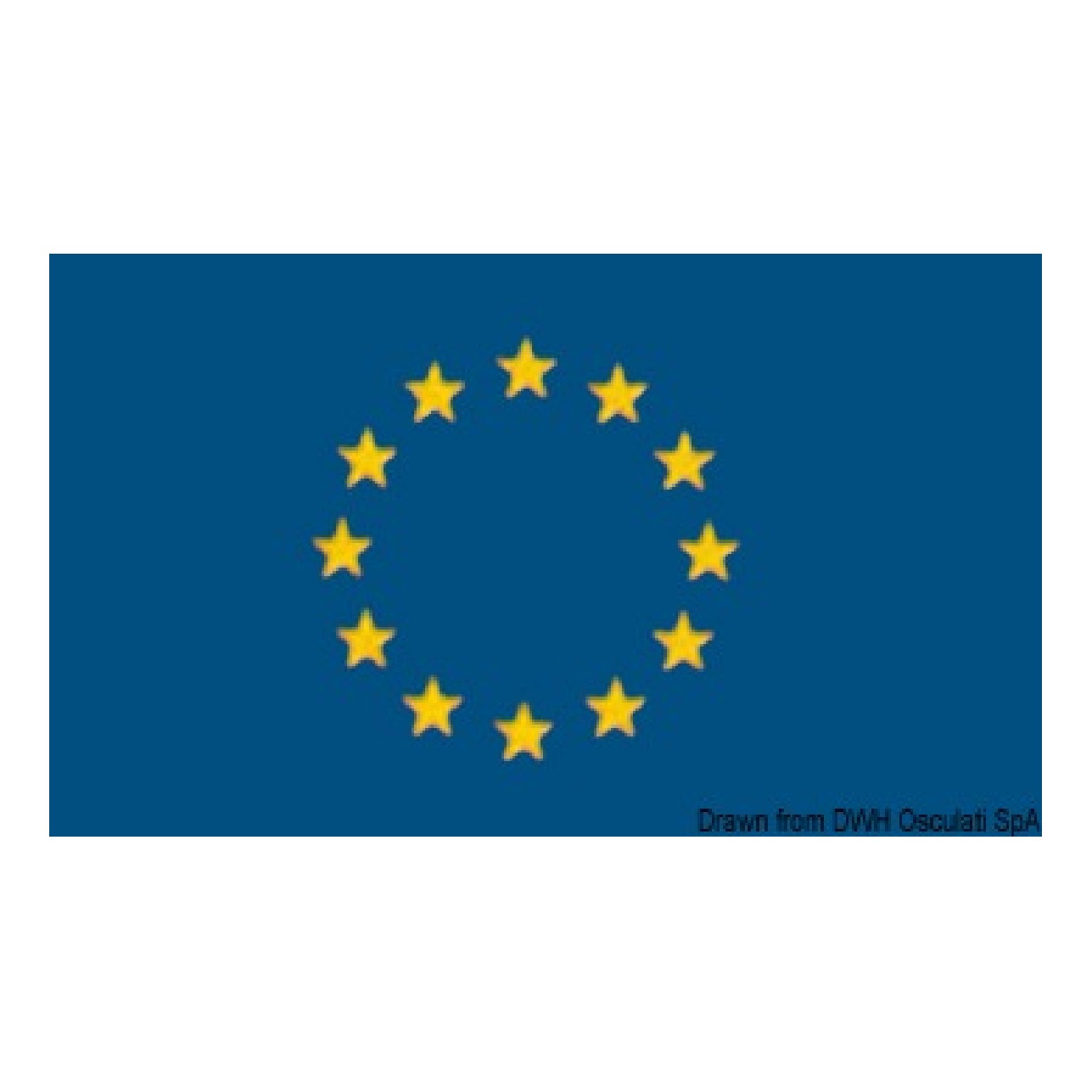 Osculati Bandiera Europa + Italia 20 x 30 cm