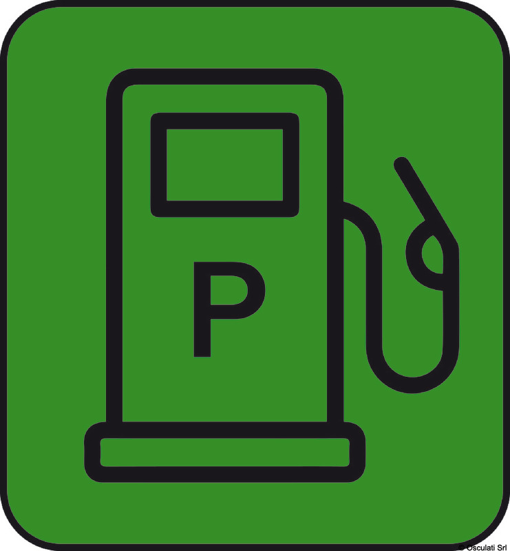 Osculati Adesivo carico benzina (foglio da 10 loghi) 25x27