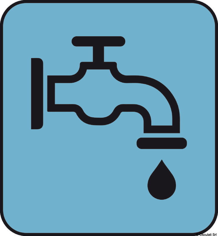 Osculati Adesivo carico acqua (foglio da 10 loghi) 25x27
