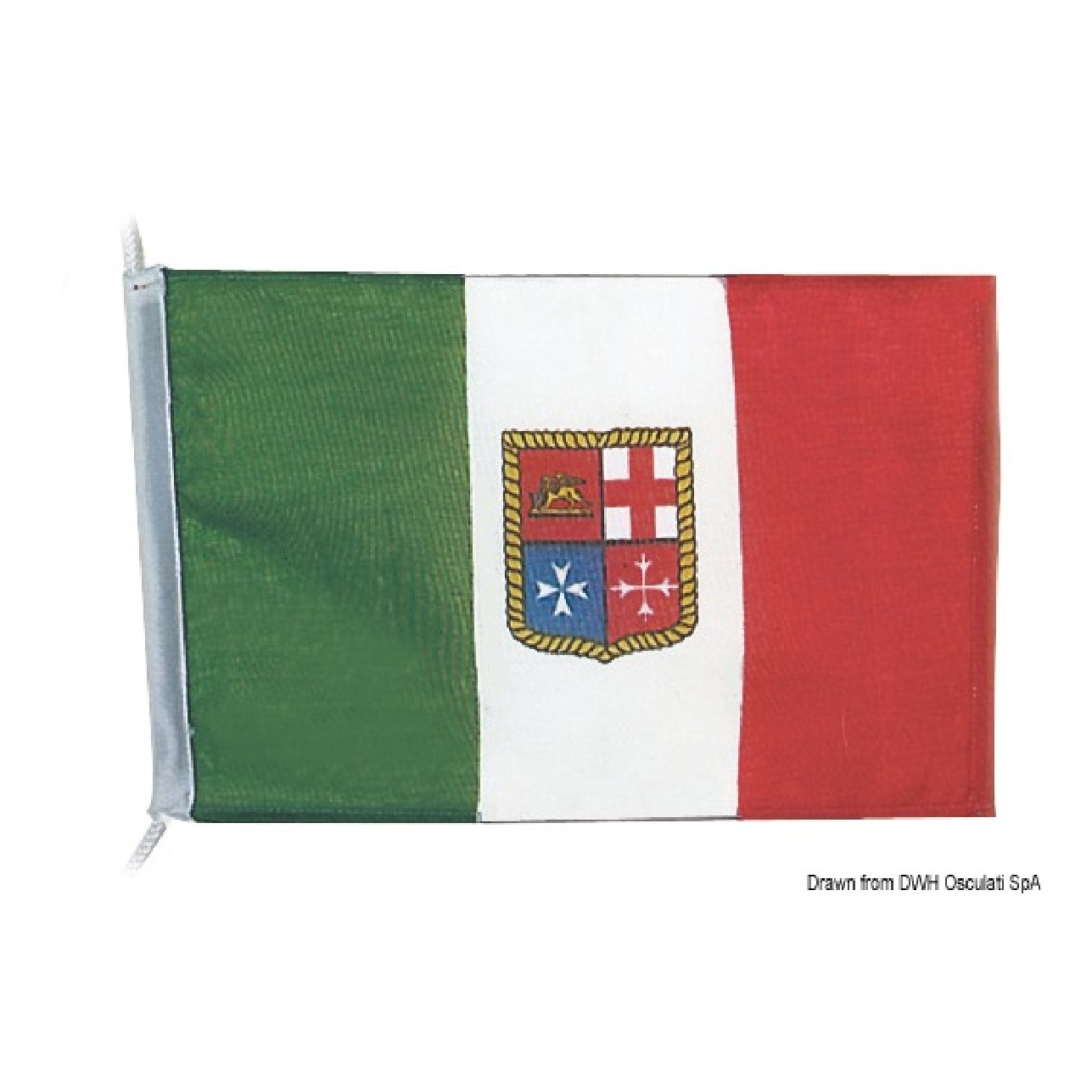 Osculati Bandiera poliestere Italia 20 x 30 cm