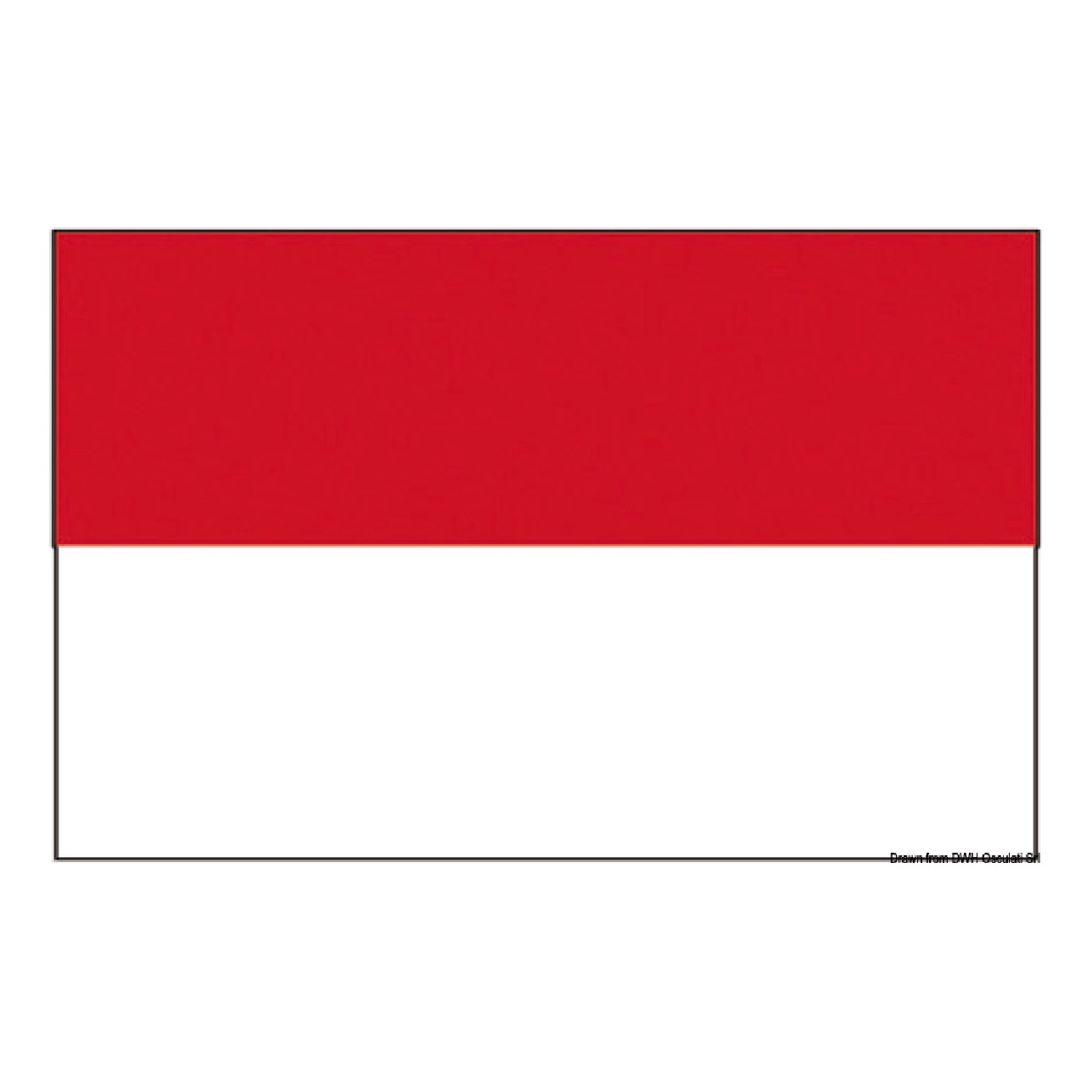 Osculati Bandiera Principato di Monaco 80 X 120 cm