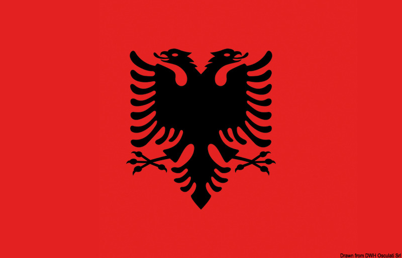 Osculati Bandiera Albania 30 x 45 cm