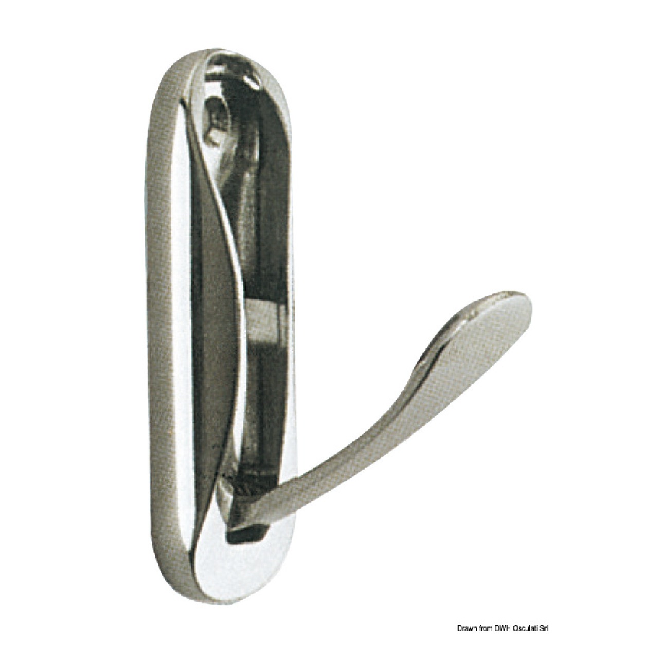 Osculati Appendiabiti ottone lucido 75x25 mm