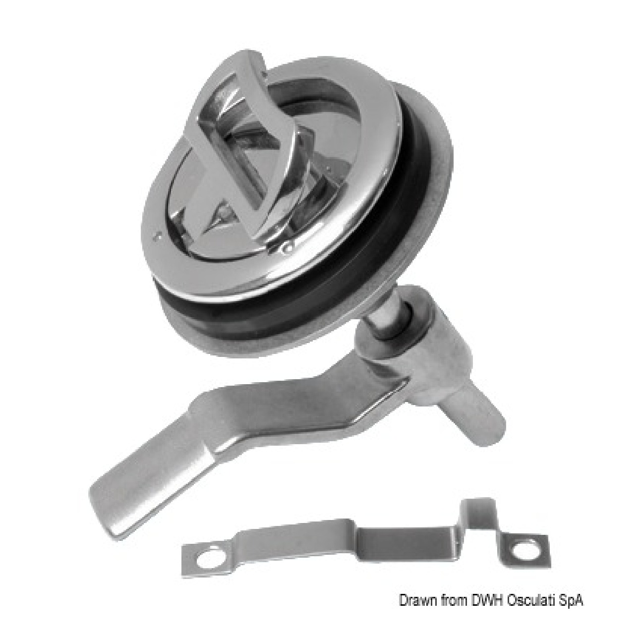 Osculati Alzapagliol inox + serratura