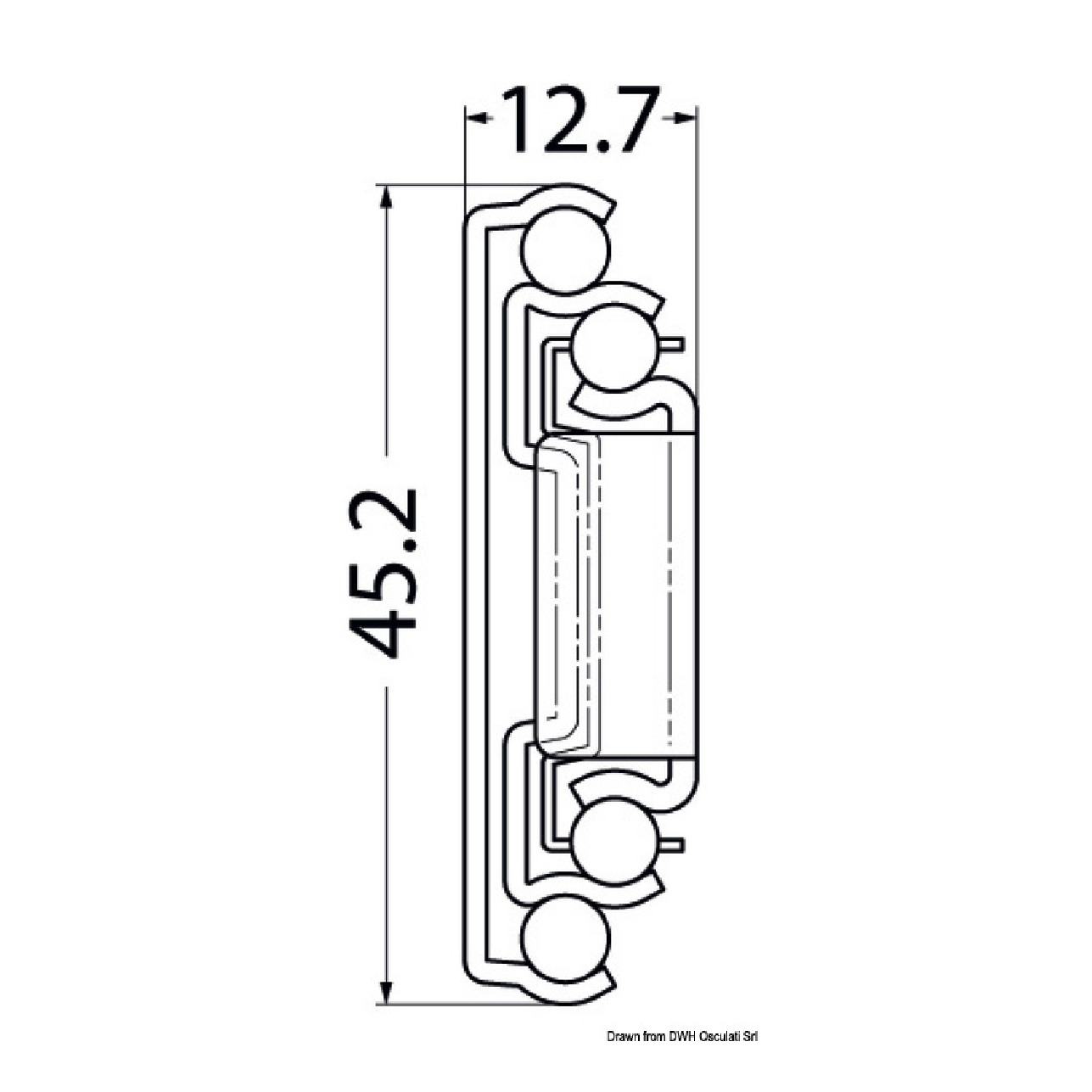 Sugatsune Guide ammortizzate Soft-close 500-505 mm - 1 Coppia