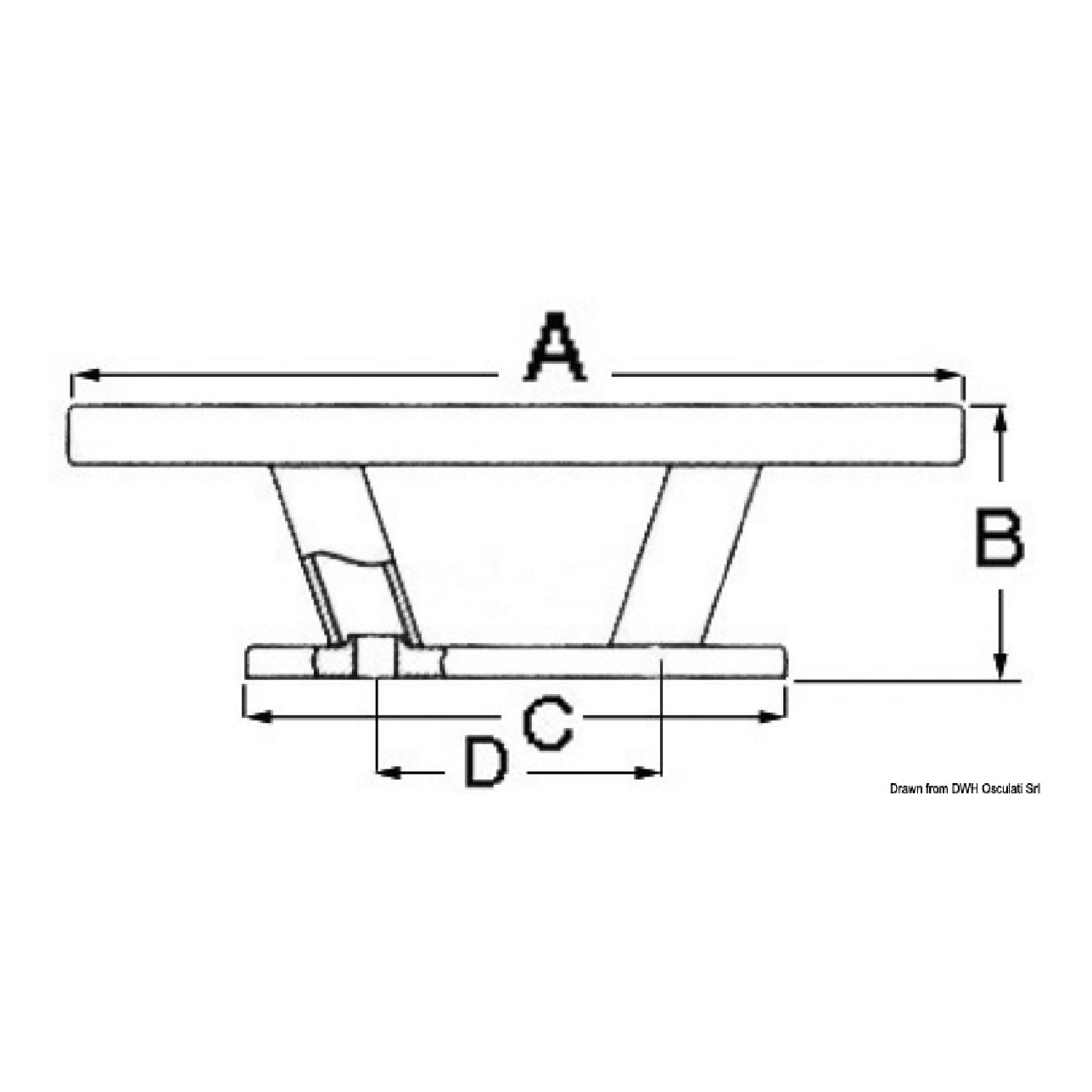 Osculati Bitta inox Nordik 150 mm