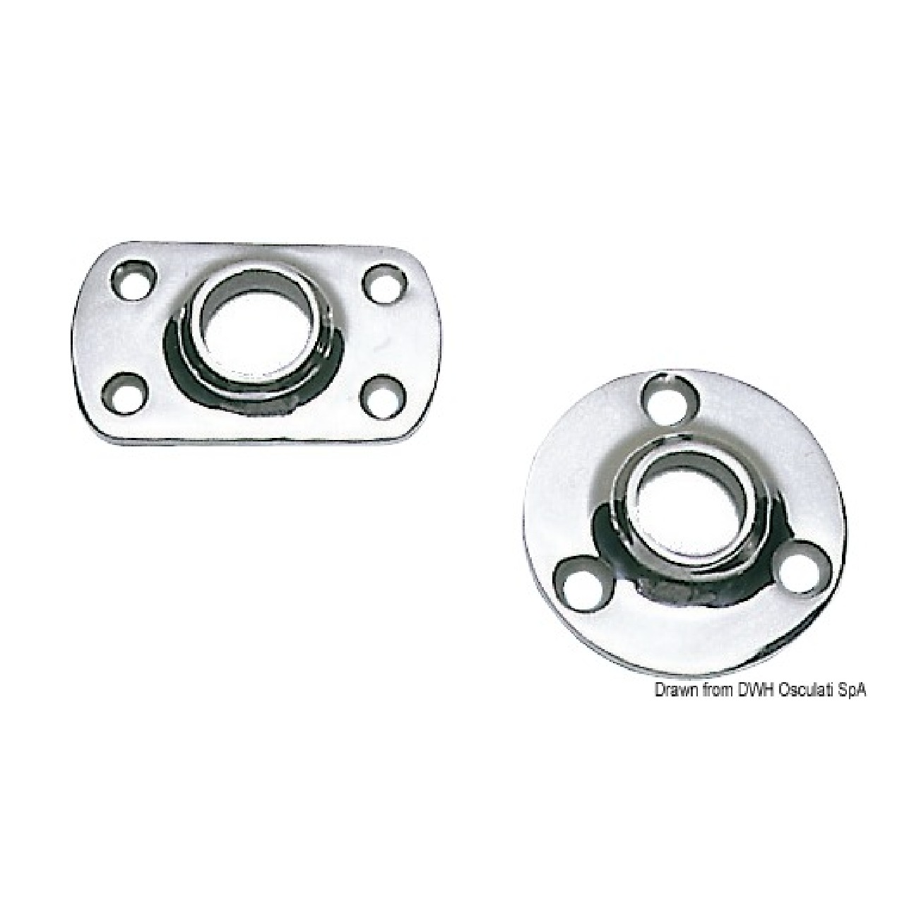 Osculati Base pulpito tonda 90 25 mm