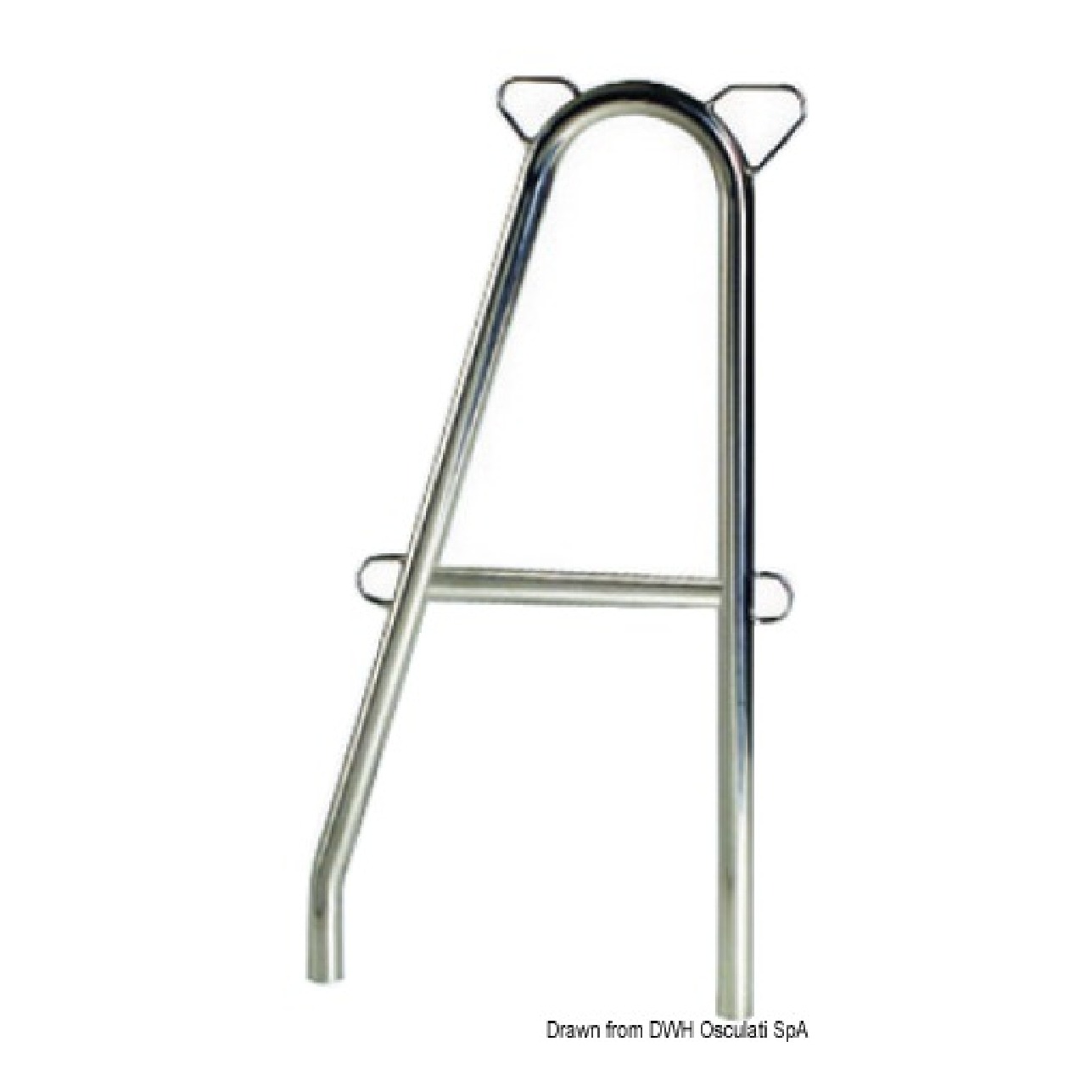 Osculati Candeliere doppio con traversino 25x1,5 mm 622 mm