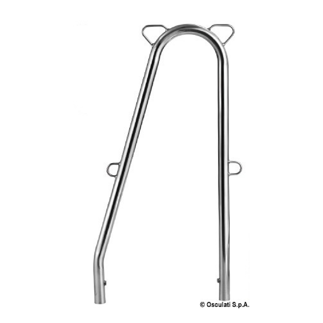 Osculati Candeliere doppio senza traversino 25x1,5 mm 617 mm