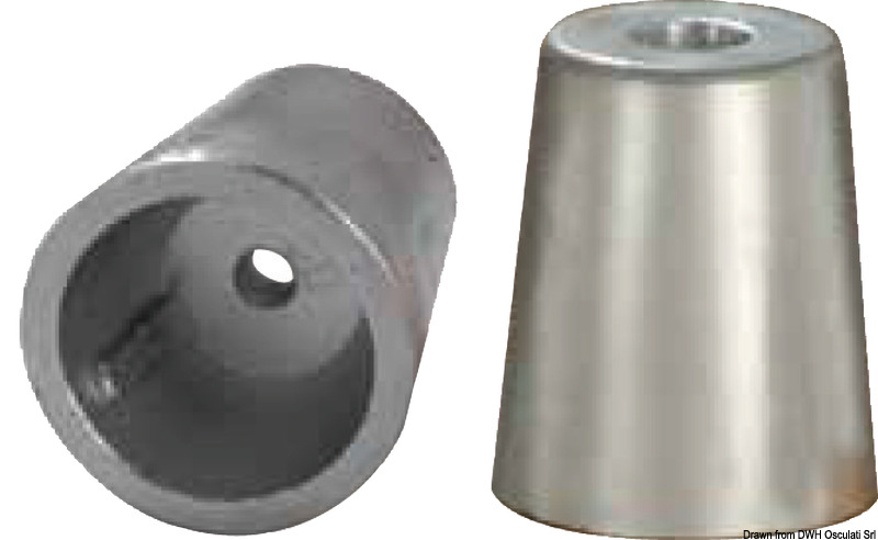 Osculati Anodo linea asse radice mm 55 Alluminio