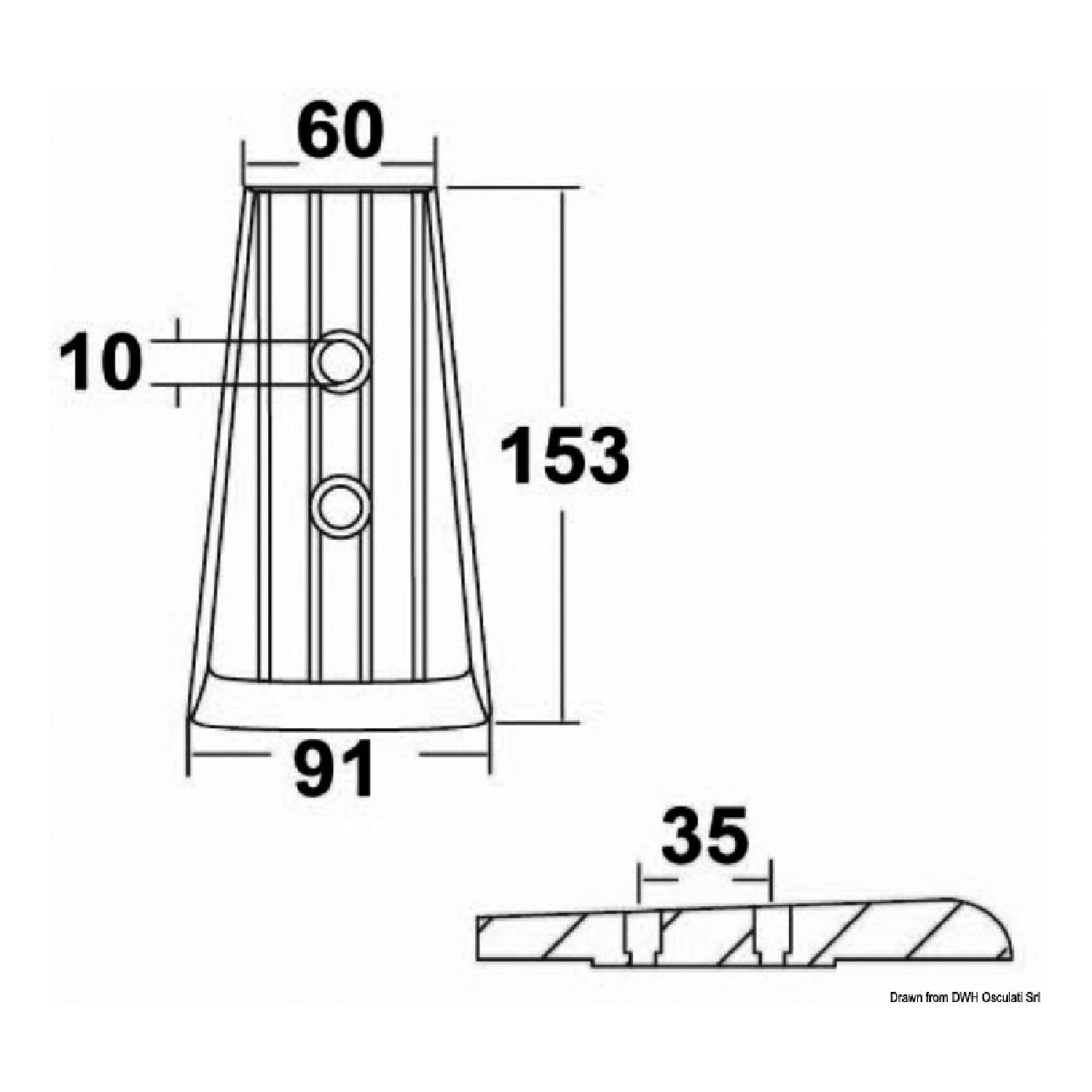 Osculati Anodo alluminio Volvo DPR-DPH 43.554.20