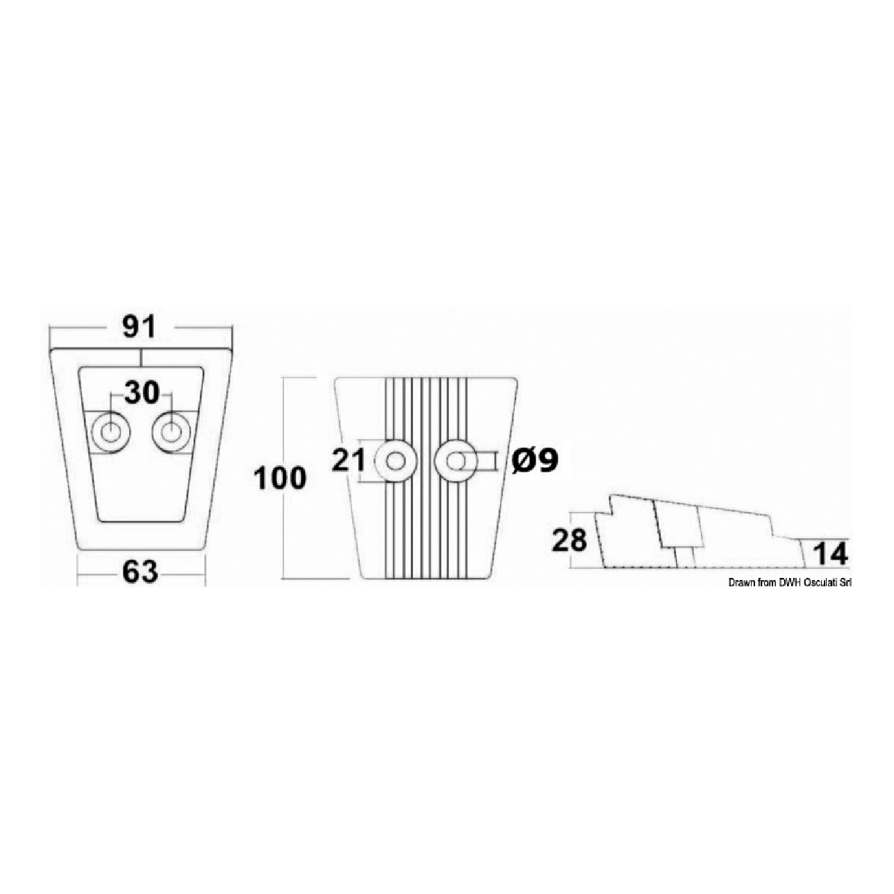Osculati Anodo magnesio piede Volvo SX/DPS 43.554.23