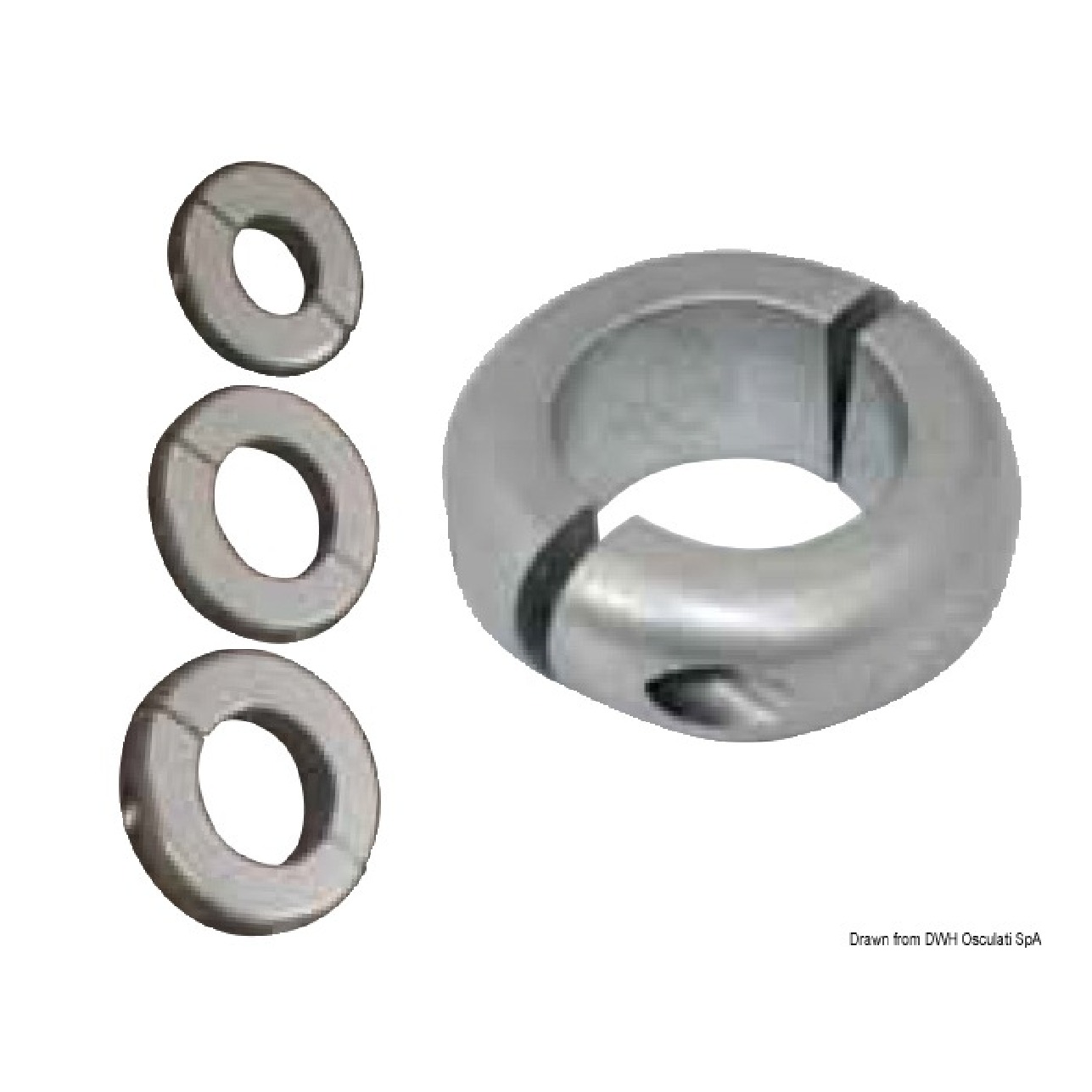 Osculati Anodo oliva bassa mm 30