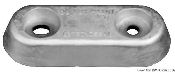 Osculati Anodo ovale VETUS in Magnesio 80 g