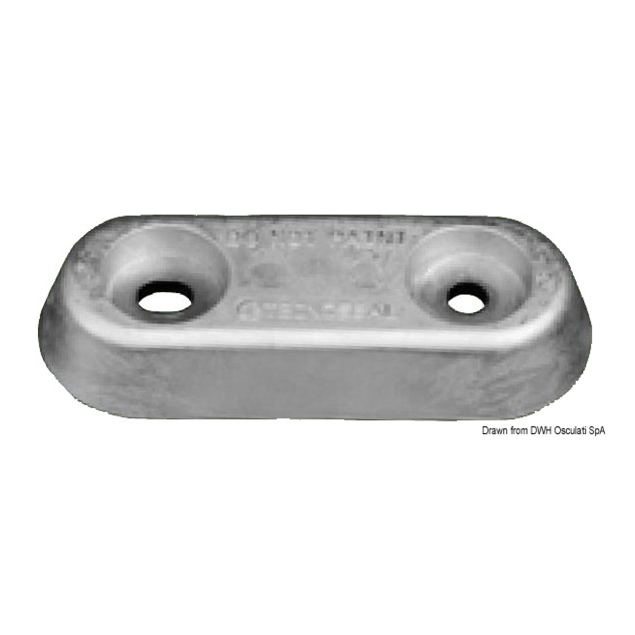 Osculati Anodo ovale alluminio VETUS 900 g 43.902.00