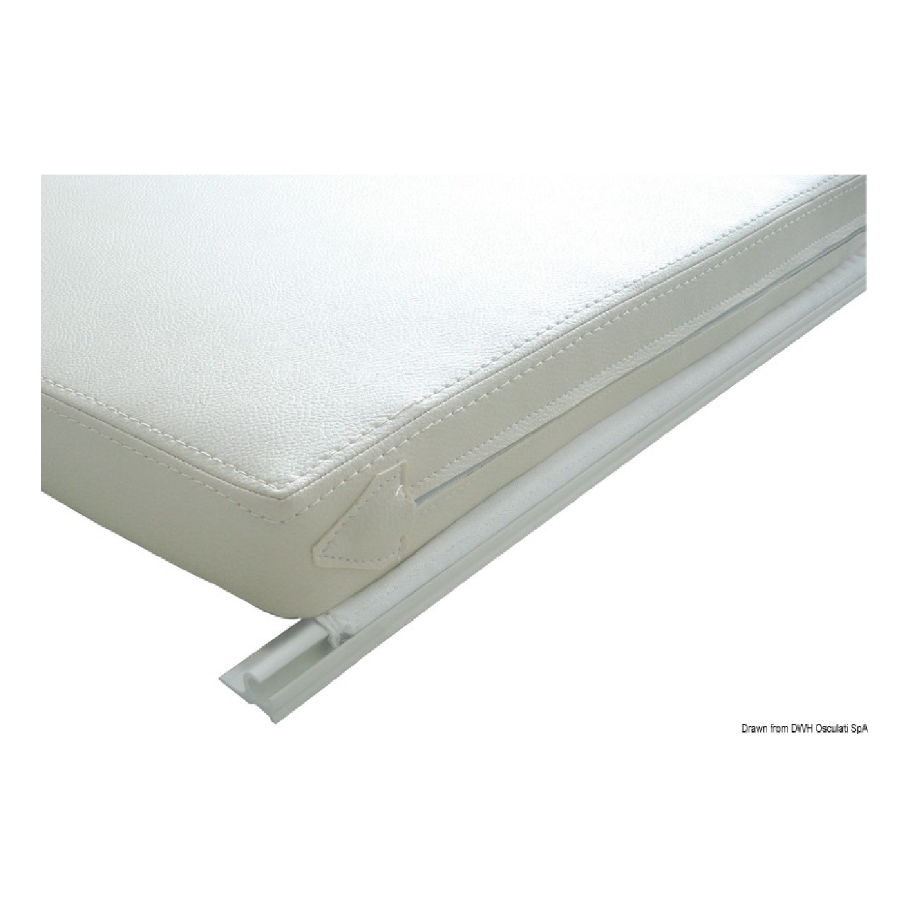 Tessilmare Canalina in PVC bianco 4 m per cuscinerie